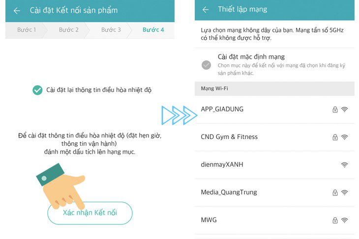 Tiến hành kết nối với mạng wifi ở nhà bạn
