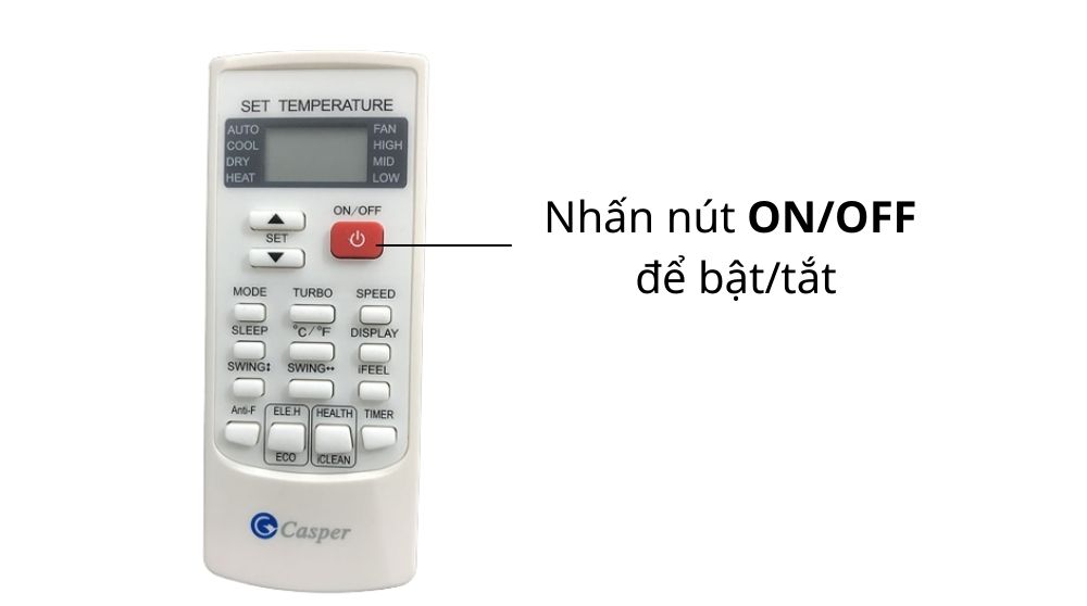 Hướng dẫn sử dụng điều khiển điều hòa Casper
