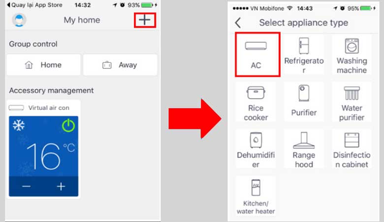 dùng ứng dựng gree  để điều khiển điều hòa gree