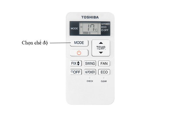 Nhấn nút Mode hoặc nút Cool