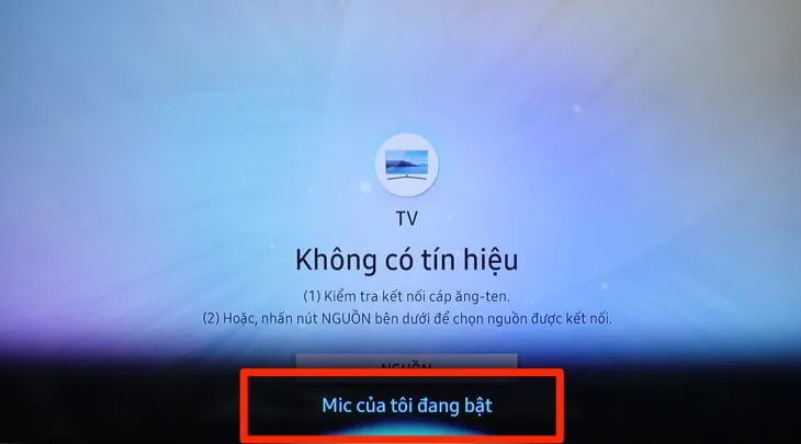 kích hoạt giọng nói tivi Samsung thành công