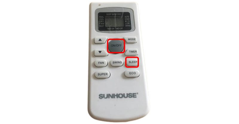 Hướng dẫn sử dụng điều hoà sunhouse Cài đặt chế độ ngủ điều hoà Sunhouse