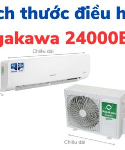 Kích thước điều hoà Nagakawa 24000BTU
