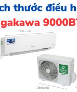 Kích thước điều hoà Nagakawa 9000BTU