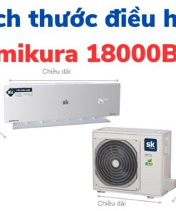 Kích thước điều hòa Sumikura 18000BTU
