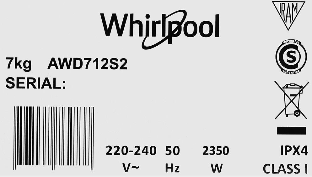 Công suất của máy sấy Whirlpool