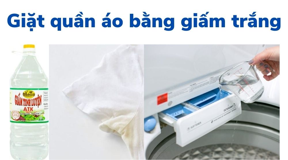 cách giặt quần áo bằng giấm trắng