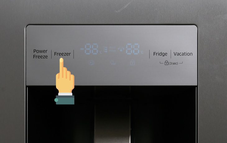 Cách điều chỉnh nhiệt độ ngăn đá tủ lạnh Samsung side by side