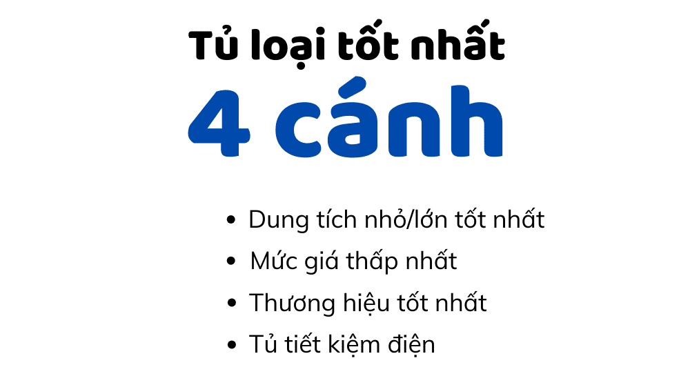 Tủ lạnh 4 cánh loại tốt nhất