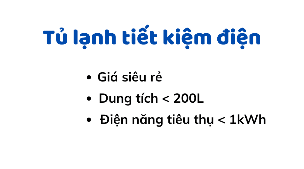 Tủ lạnh siêu tiết kiệm điện