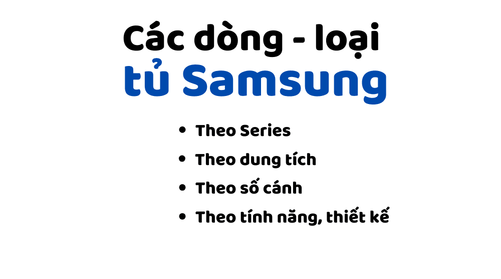 Các Loại Tủ Lạnh Samsung