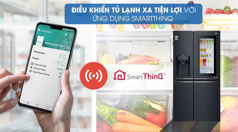 Tủ lạnh LG thông minh hơn Hitachi với tính năng kết nối với điện thoại thông qua wifi