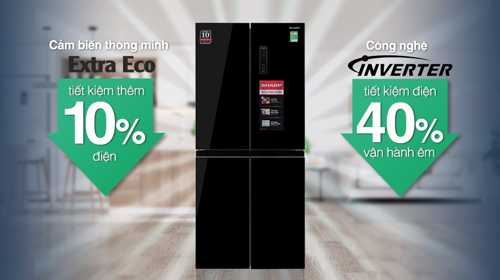 Tủ lạnh Sharp tiết kiệm điện hơn LG
