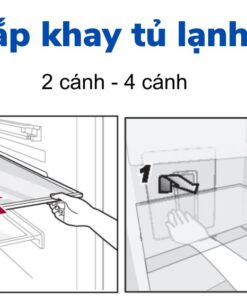 Cách lắp khay tủ lạnh Sharp 2, 4 cánh