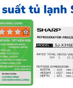 công suất tủ lạnh Sharp