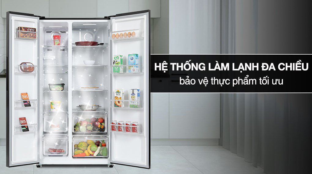 tủ lạnh side by side sharp có tốt không - hệ thống làm lạnh đa chiều