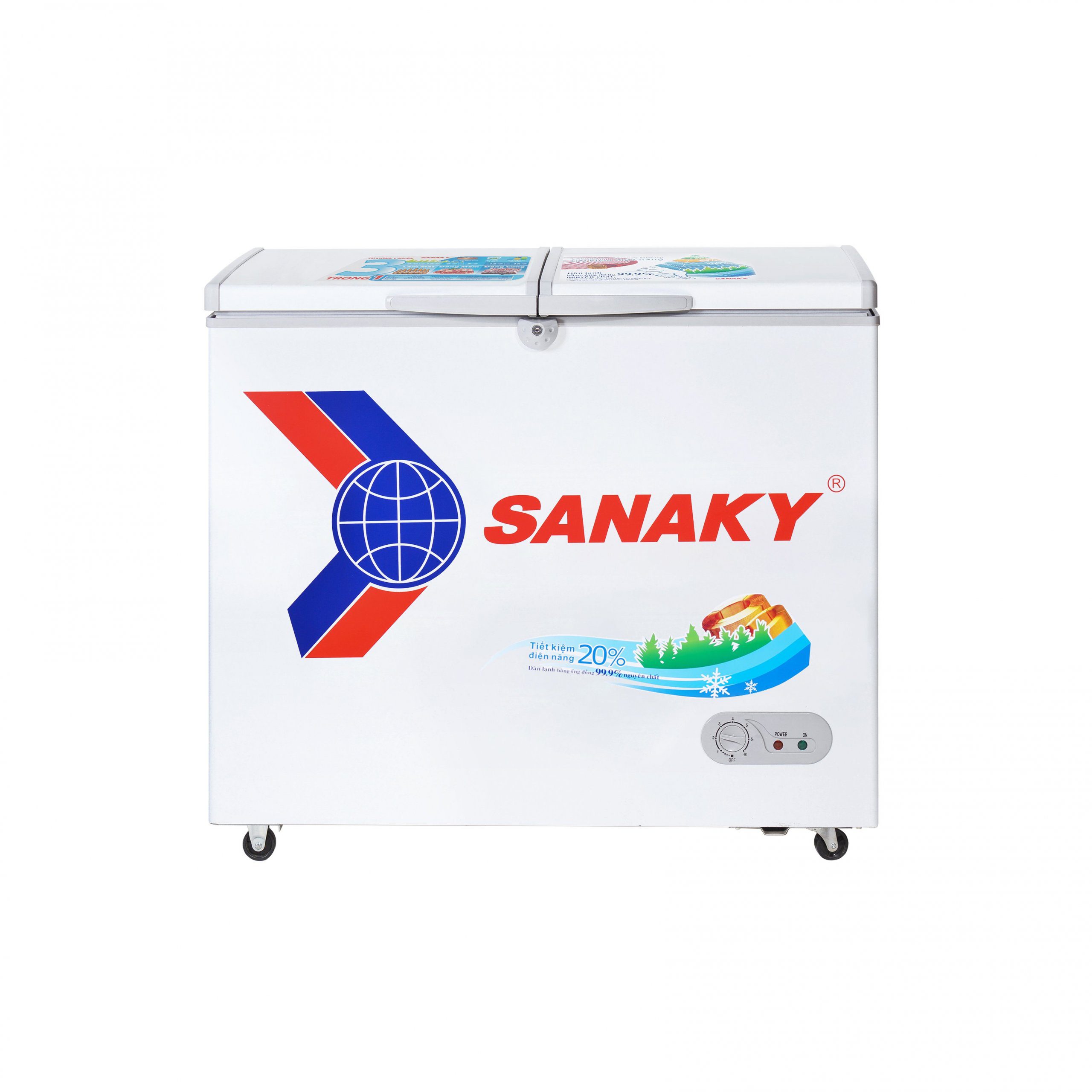 Tủ đông Sanaky VH-2599A1 | 208L 1 ngăn 2 cánh