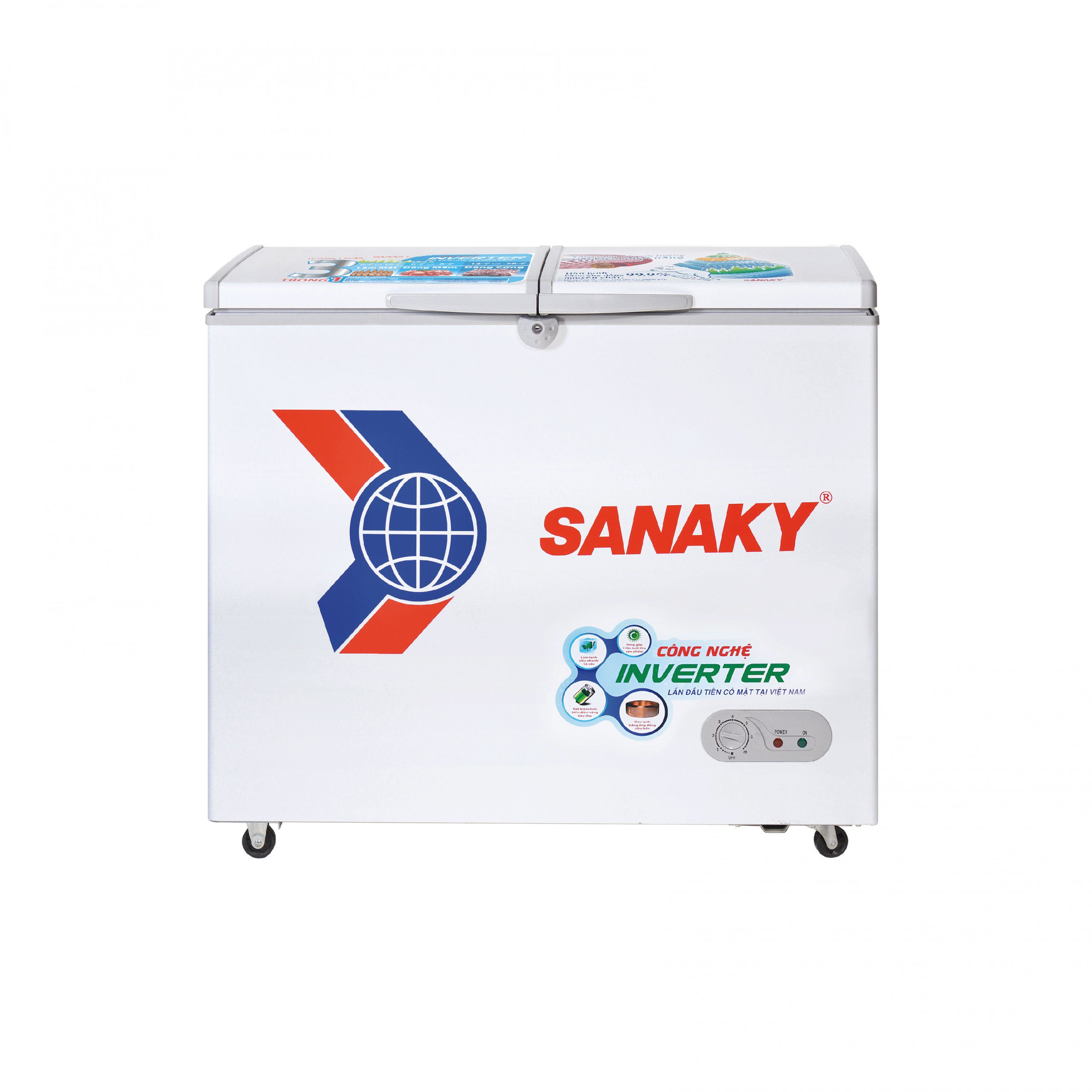 Tủ đông Sanaky VH-2599A3 | 208L 1 ngăn 2 cánh inverter