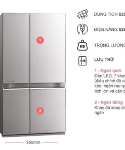 Tủ lạnh Mitsubishi MR-LA72ER-GBK-V - hình số 3