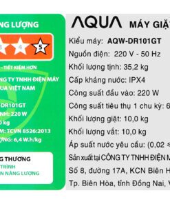 Máy giặt Aqua AQW-DR101GT.BK - hình số 10