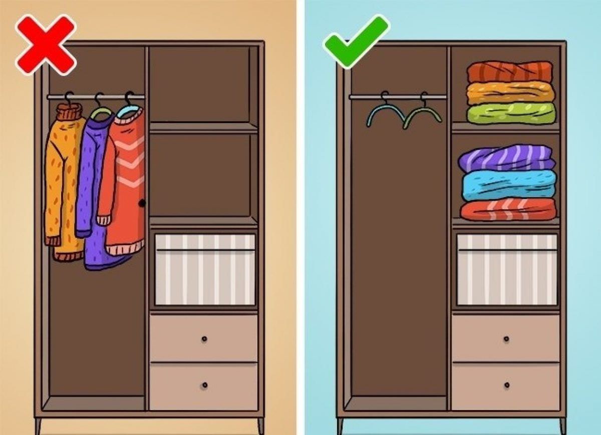 Cách sắp xếp tủ quần áo luôn gọn gàng, tiết kiệm không gian