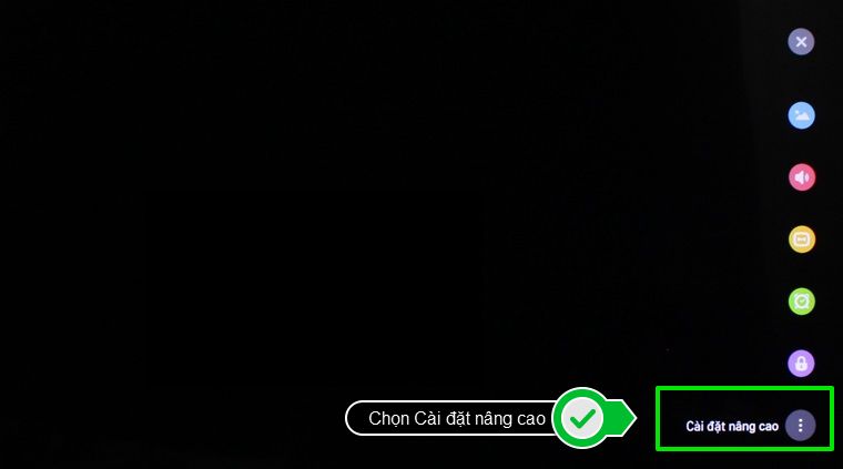 - Chọn Cài đặt nâng cao