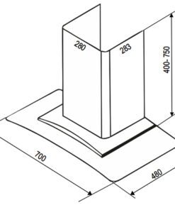 Máy hút mùi Bauer BC 70EC2 - hình số 2