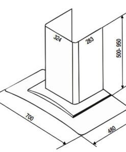 Máy hút mùi Bauer BC 70SBL - hình số 2