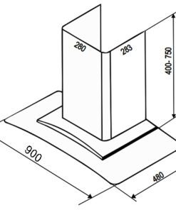 Máy hút mùi Bauer BC 90EC3 - hình số 2
