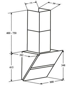 Máy hút mùi Bauer BC 90ES - hình số 2