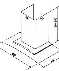 Máy hút mùi Bauer BC 90SBL - hình số 2