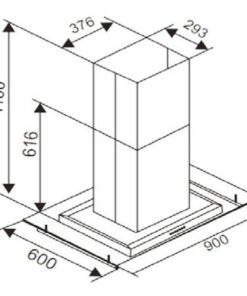 Máy hút mùi Canzy CZ-ISO90E - hình số 2