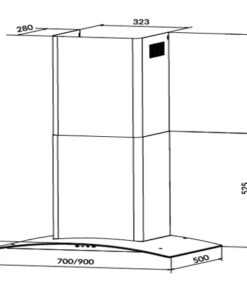 Máy hút mùi Eurosun EH-90K26S - hình số 2