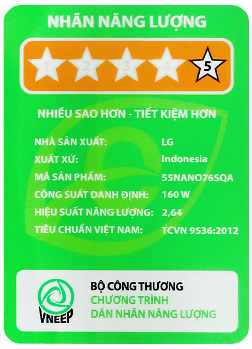 Công suất tiêu thụ điện của tivi LG 55 inch