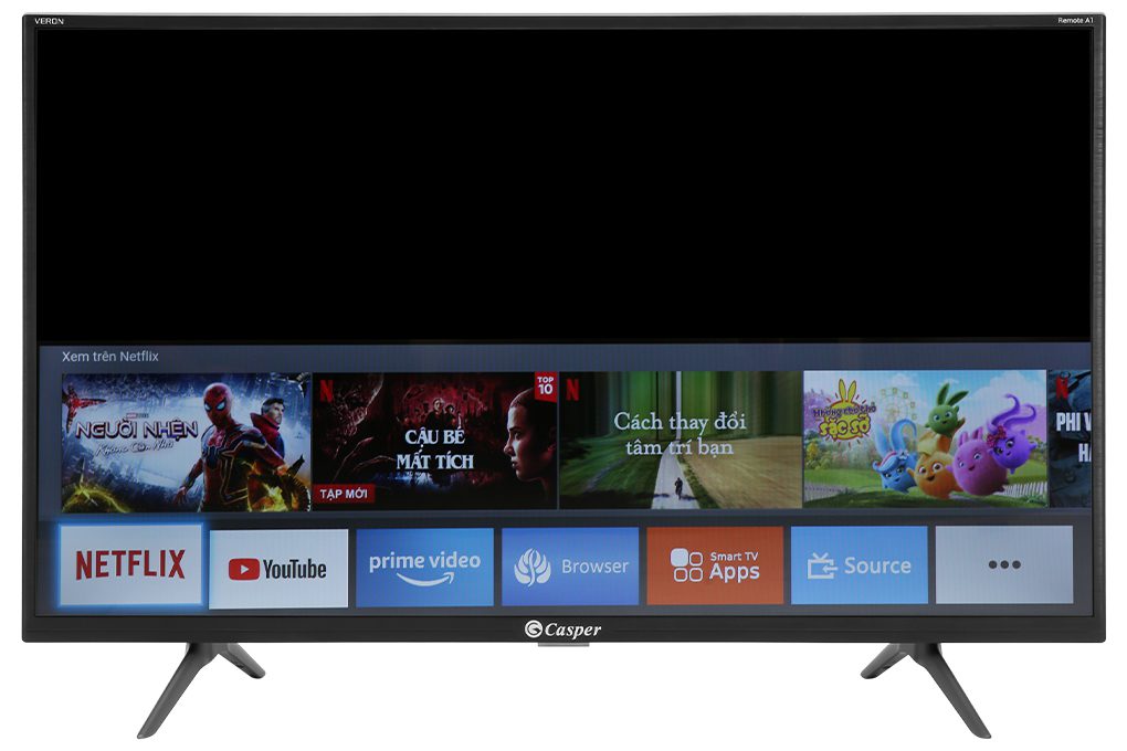 Giao diện tivi Casper chạy hệ điều hành Android TV